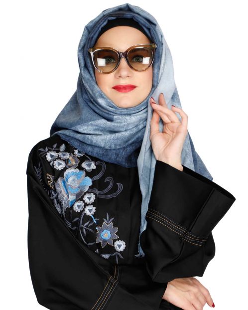 Vintage Blue winter wear Hijab