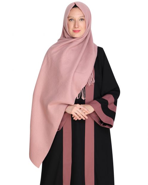 Solid Pink Woolen Hijab