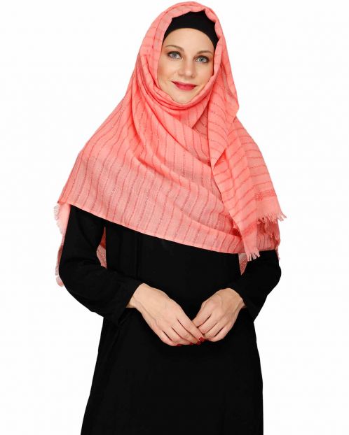 Sparkling Pink Party Wear Hijab