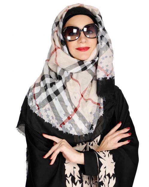 Mattstar Black Casual Hijab