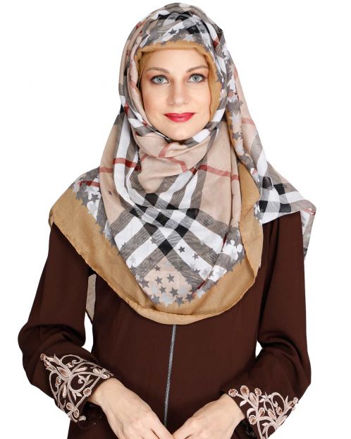 Mattstar Brown Casual Hijab