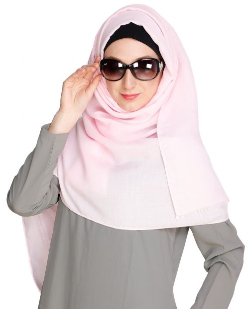 Solid Colour Baby pink Hijab
