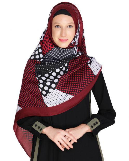 Multi Polka Dotted Hijab