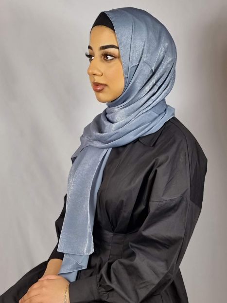 Steel Satin Silk Hijab