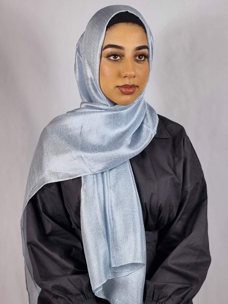 Grey Silk Linen Hijab