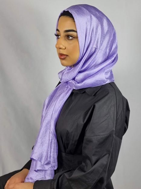 Lavender Silk Linen Hijab